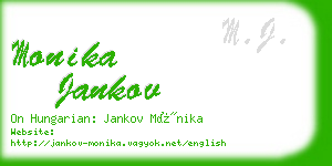 monika jankov business card